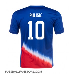 Vereinigte Staaten Christian Pulisic #10 Replik Auswärtstrikot Copa America 2024 Kurzarm